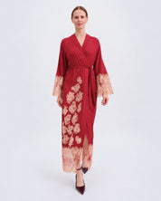 Bamboo long sleeve Robe 03348 wine red