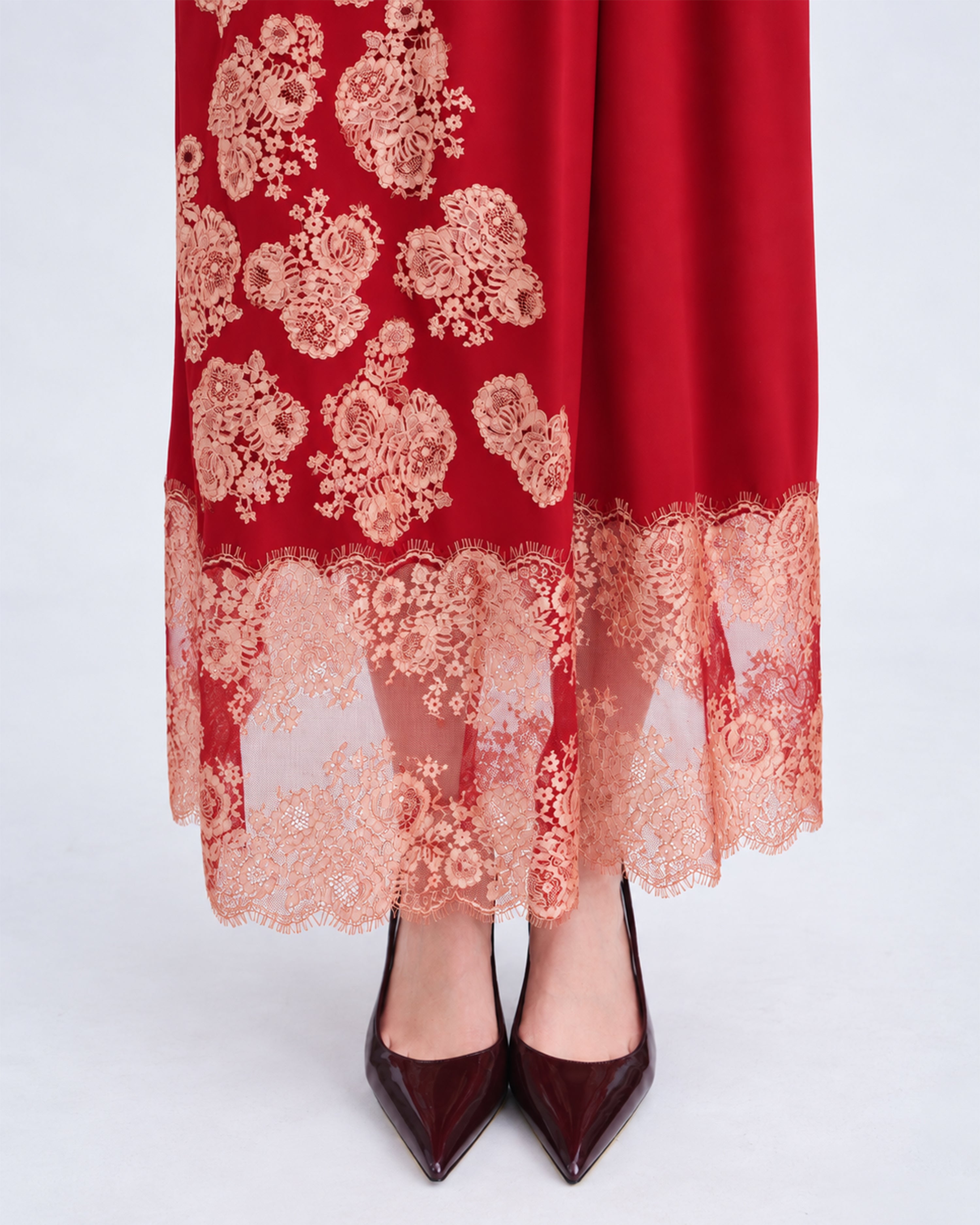Bamboo long sleeve Robe 03348 wine red