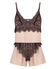 Bamboo cami shorts Set 03352 beige noir