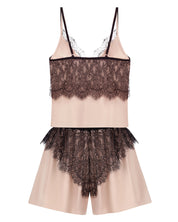 Bamboo cami shorts Set 03352 beige noir