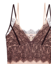 Bamboo Chemise spaghetti strap 03353 beige noir