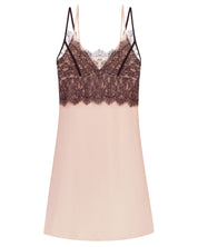 Bamboo Chemise spaghetti strap 03353 beige noir