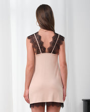 Bamboo Chemise cap-sleeve 03354 beige noir