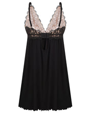 Bamboo Chemise spaghetti strap 03355 black