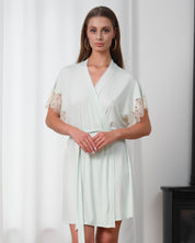 Bamboo Robe 03359 mint cream