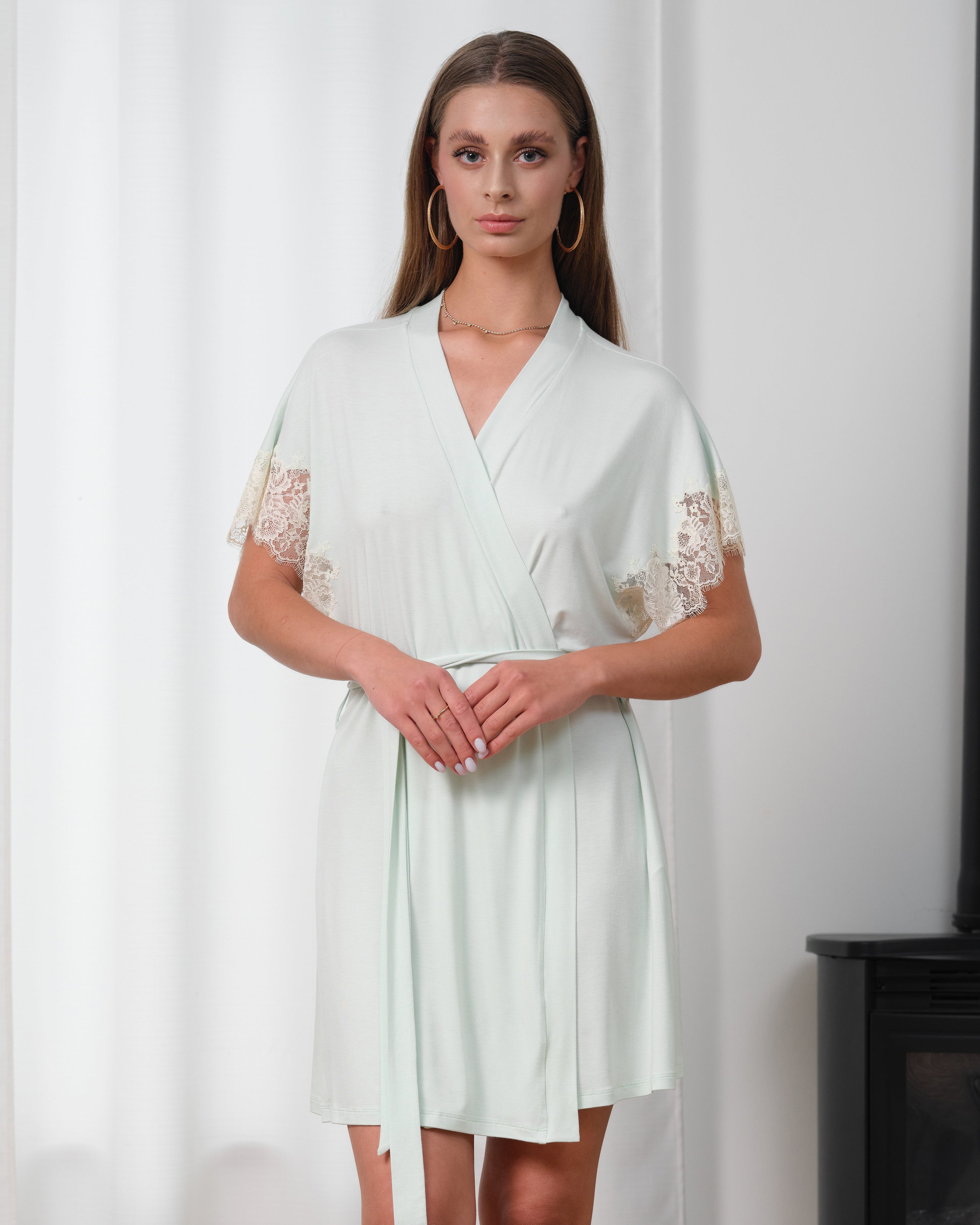 Bamboo Robe 03359 mint cream