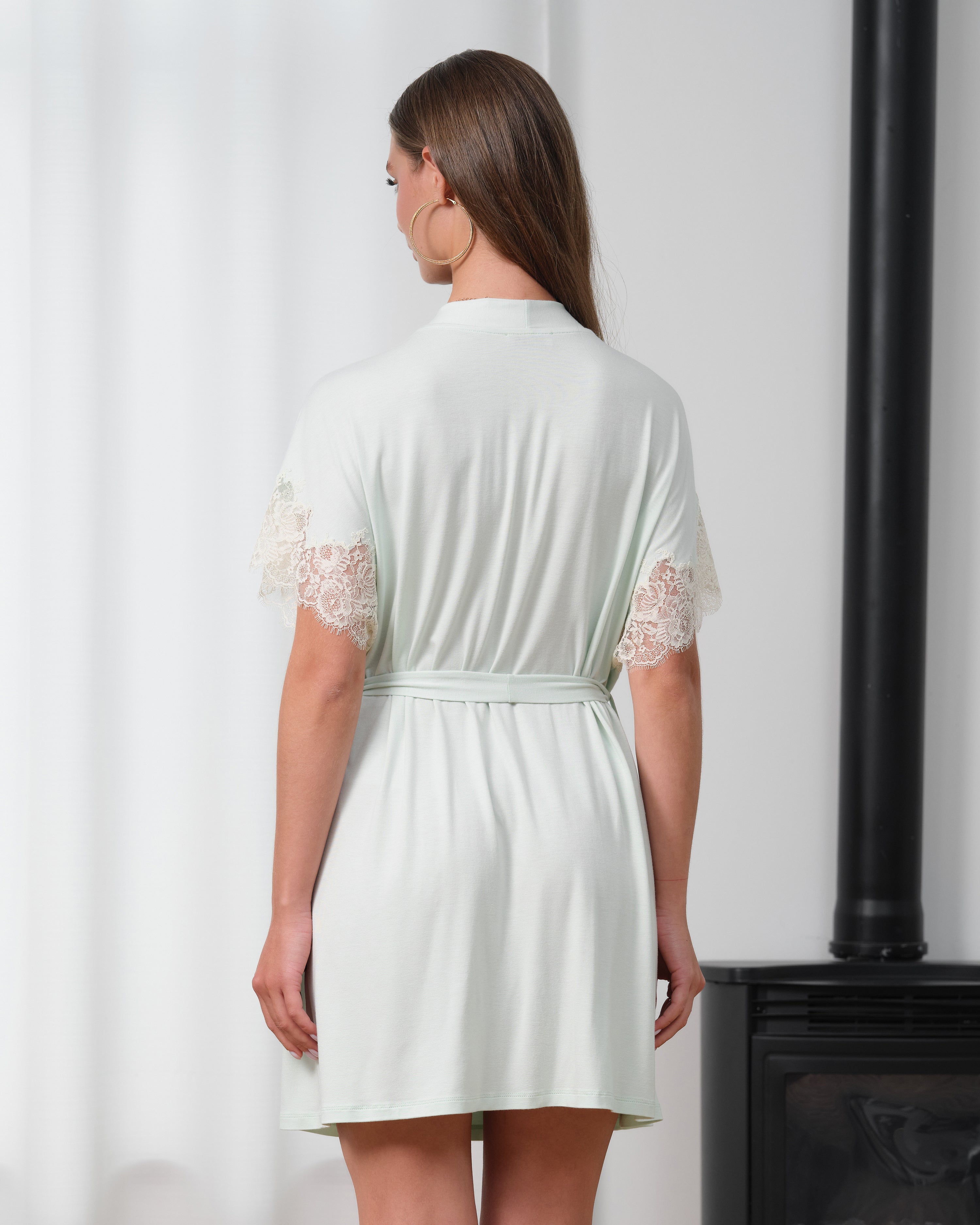 Bamboo Robe 03359 mint cream