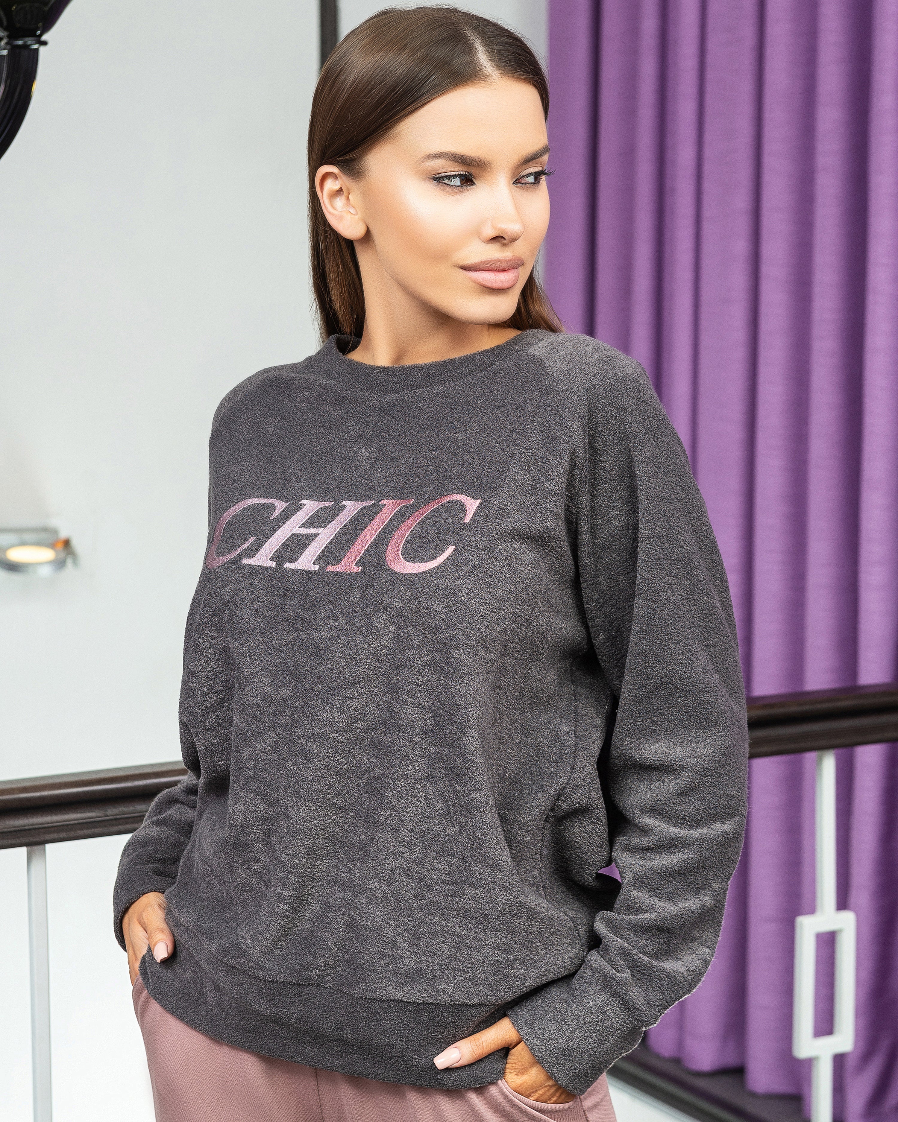 French terry Raglan 0375 grey