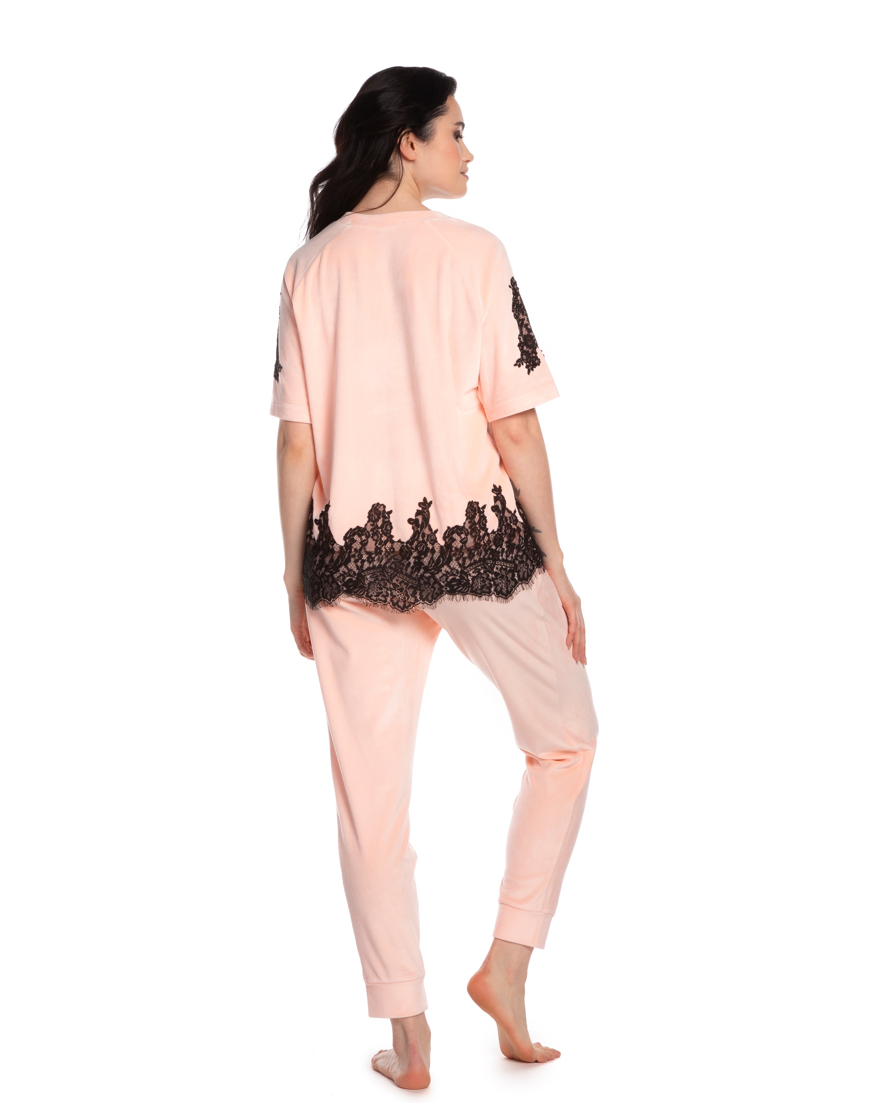 Velour home Set 0380 peach