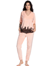 Velour home Set 0380 peach