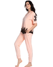 Velour home Set 0380 peach