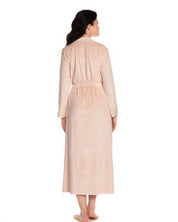 Velour long sleeve Robe 0387 ecru
