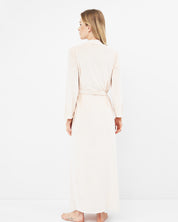 Velour long sleeve Robe 0387 ecru