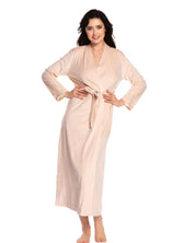 Velour long sleeve Robe 0387 ecru