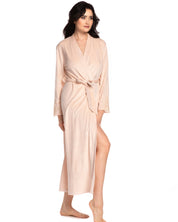 Velour long sleeve Robe 0387 ecru