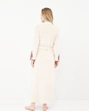 Velour long sleeve Robe 0388 ecru/marsal