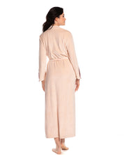Velour long sleeve Robe 0388 ecru/marsal