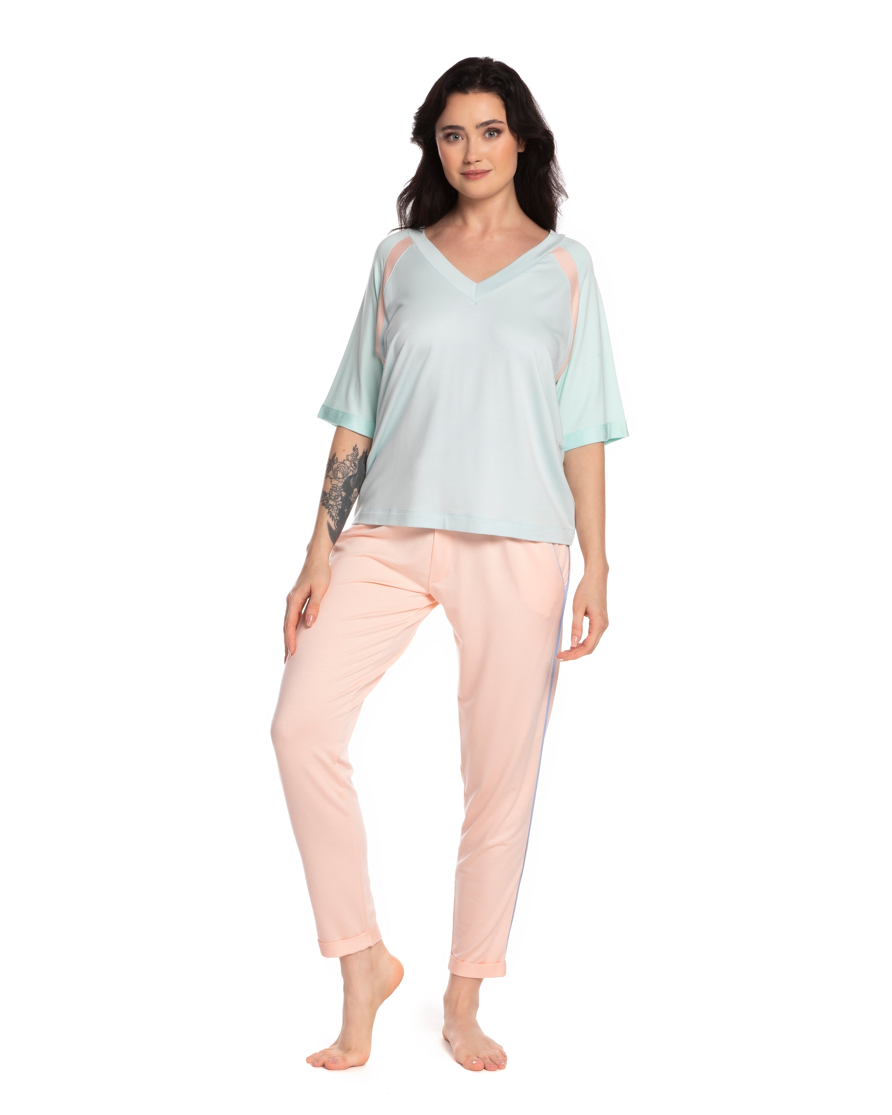 French terry home Set 0393 blue sky