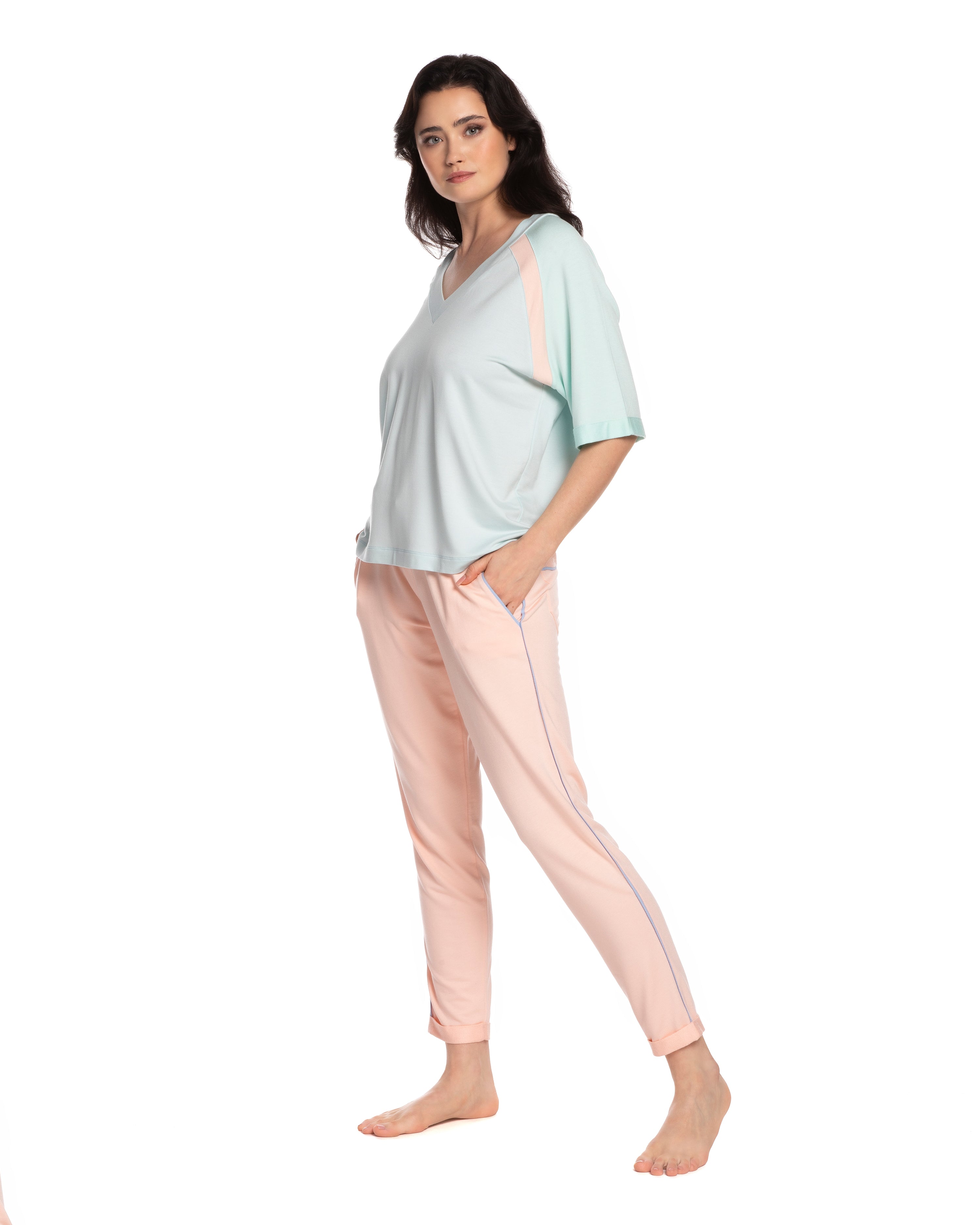 French terry home Set 0393 blue sky