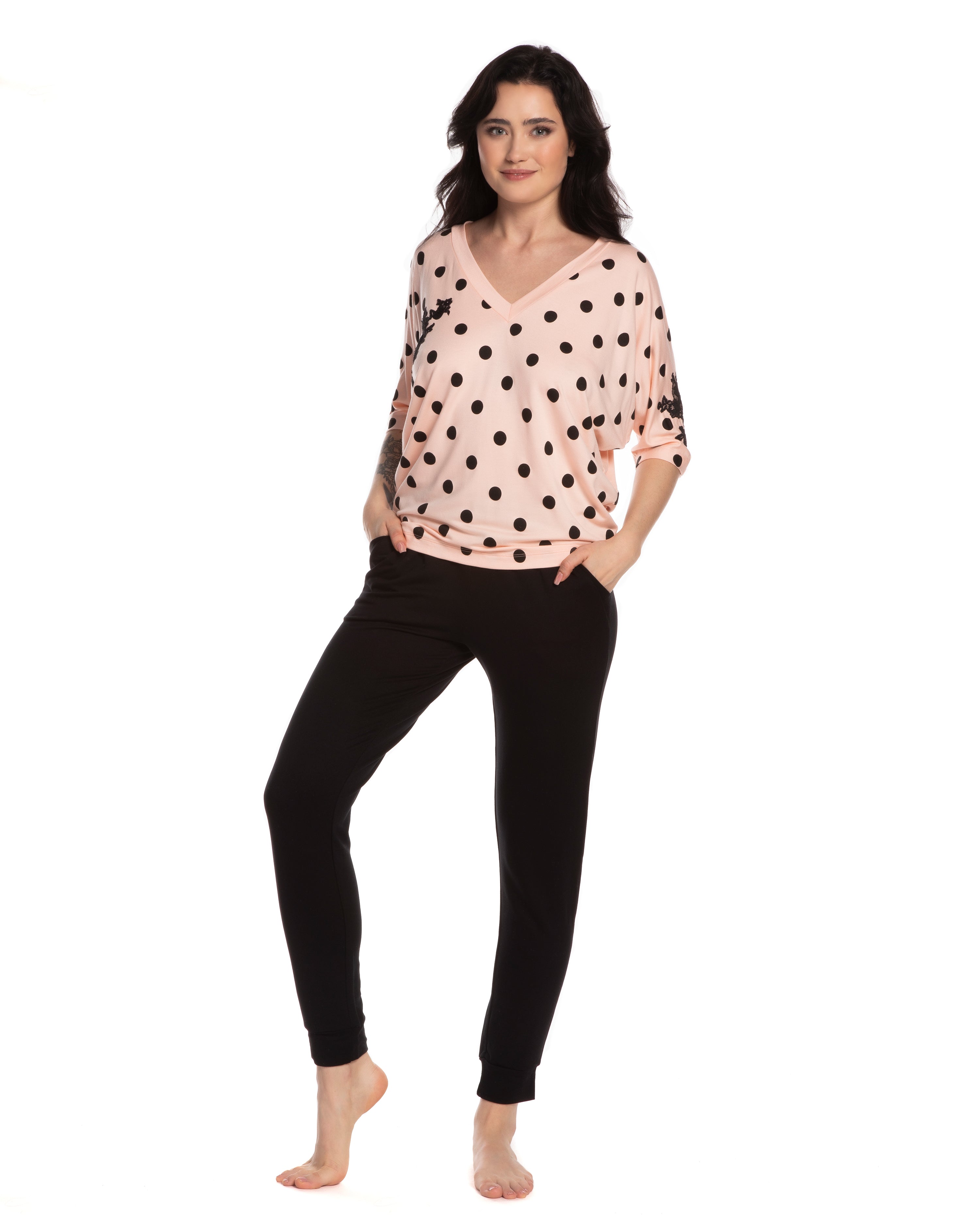 French terry home Set 0396 pink