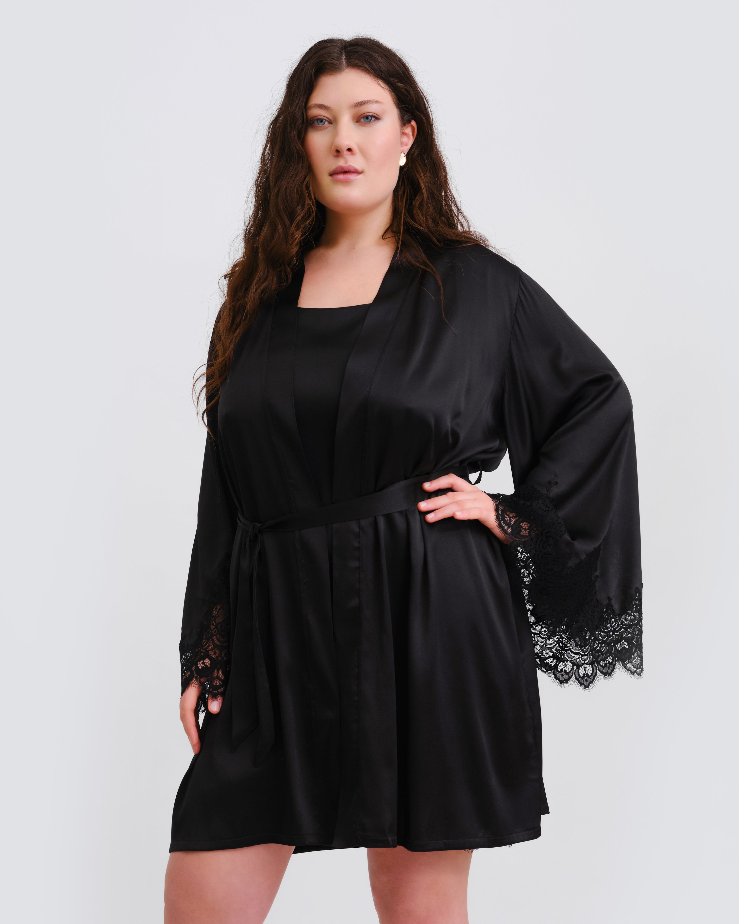 Silk Robe 04101SL black