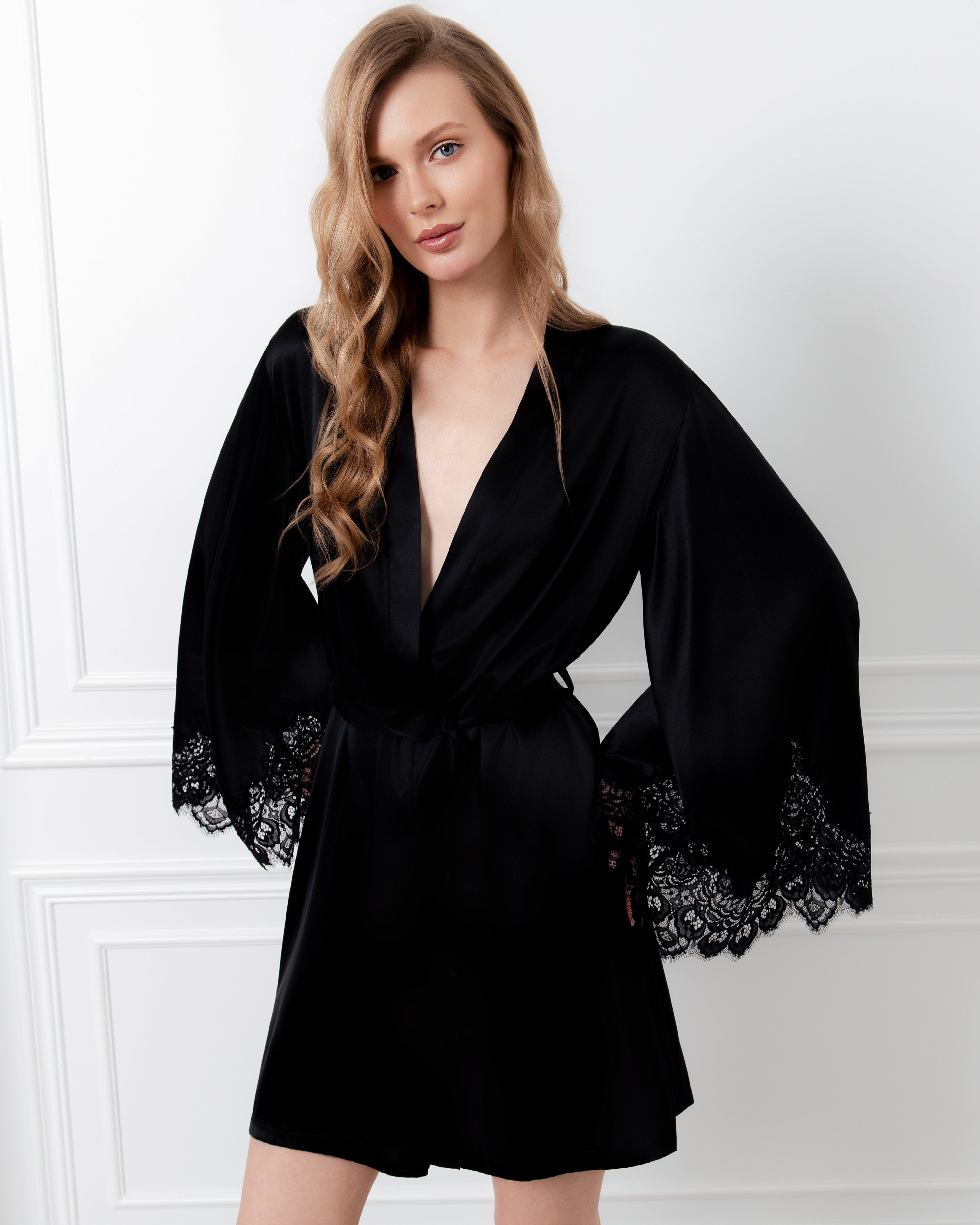 Silk Robe 04101SL black