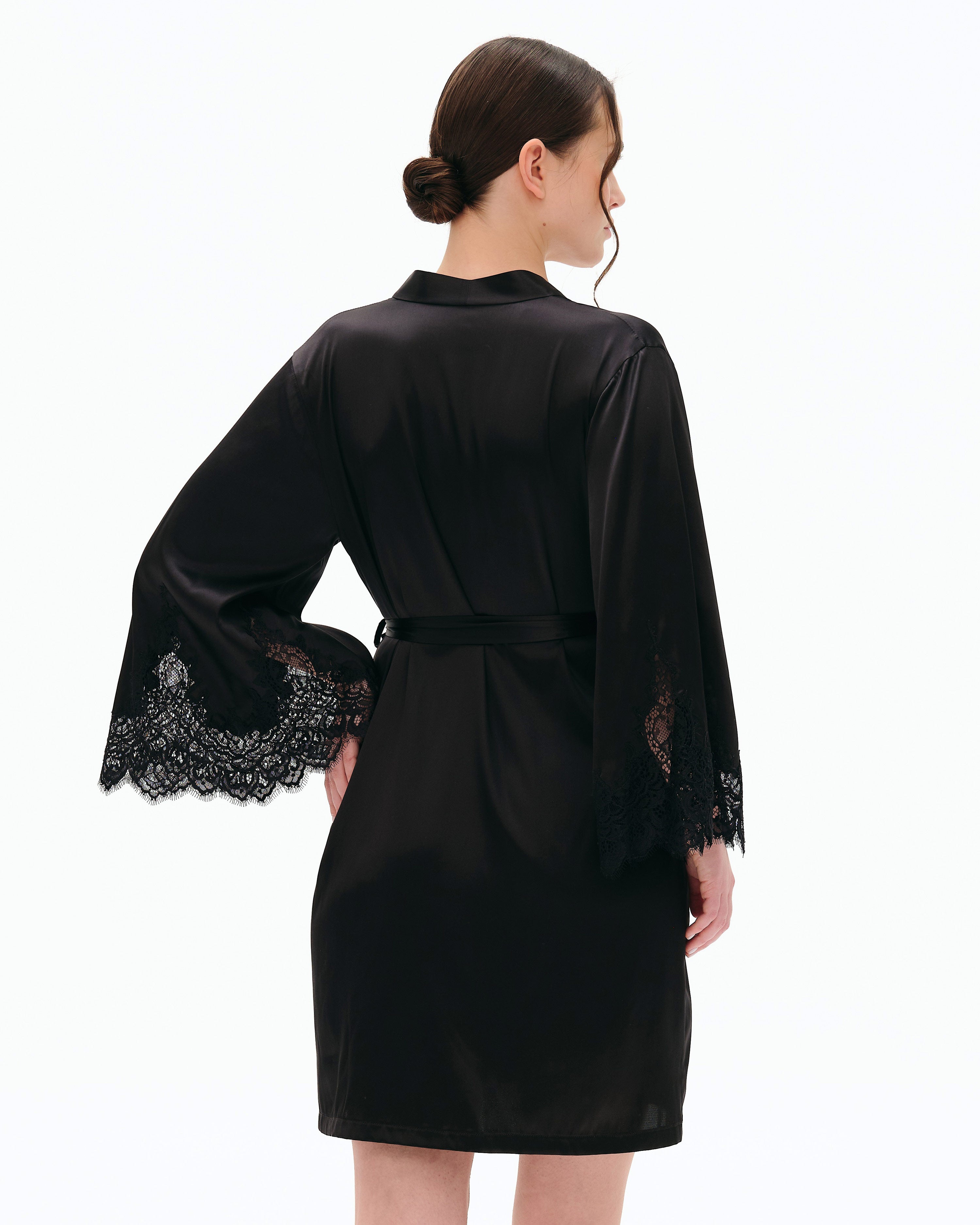 Silk Robe 04101SL black