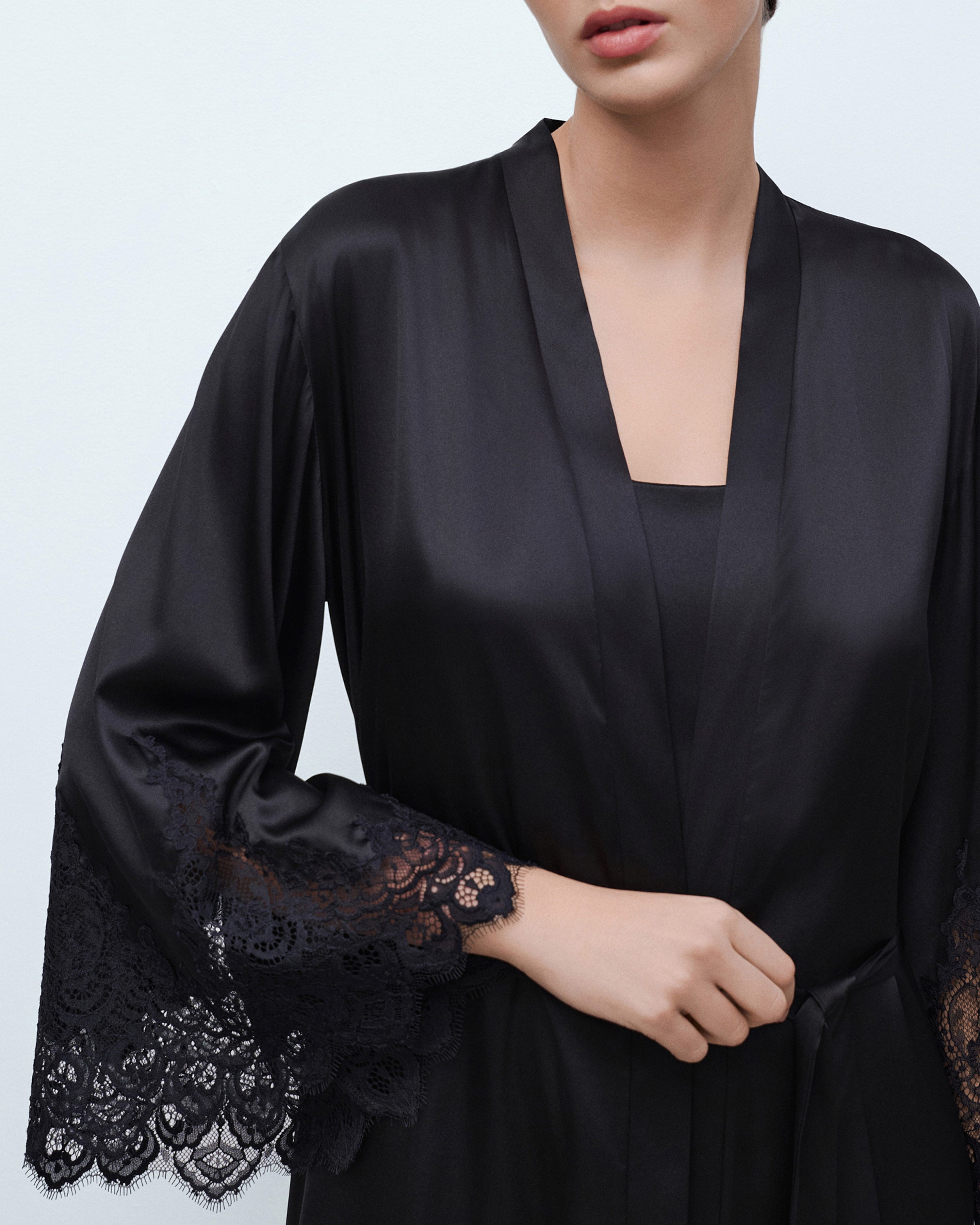 Silk Robe 04101SL black