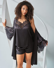 Silk Robe 04101SL black