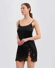Silk Chemise spaghetti strap 04102SL black