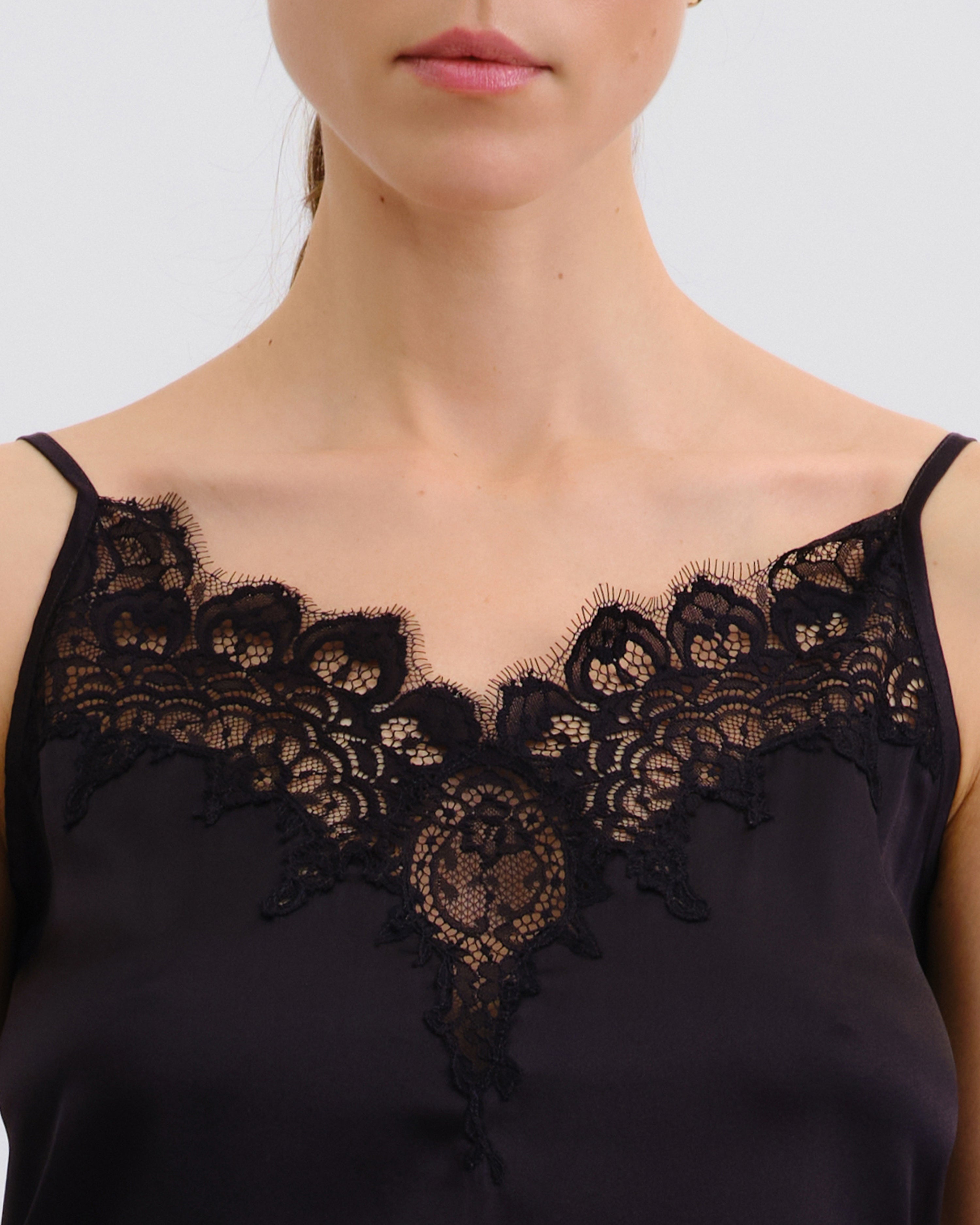 Silk cami shorts Set 04103SL black