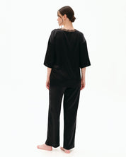 Silk loungewear Set 04105SL black