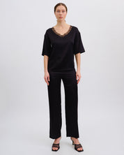 Silk loungewear Set 04105SL black