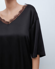 Silk loungewear Set 04105SL black