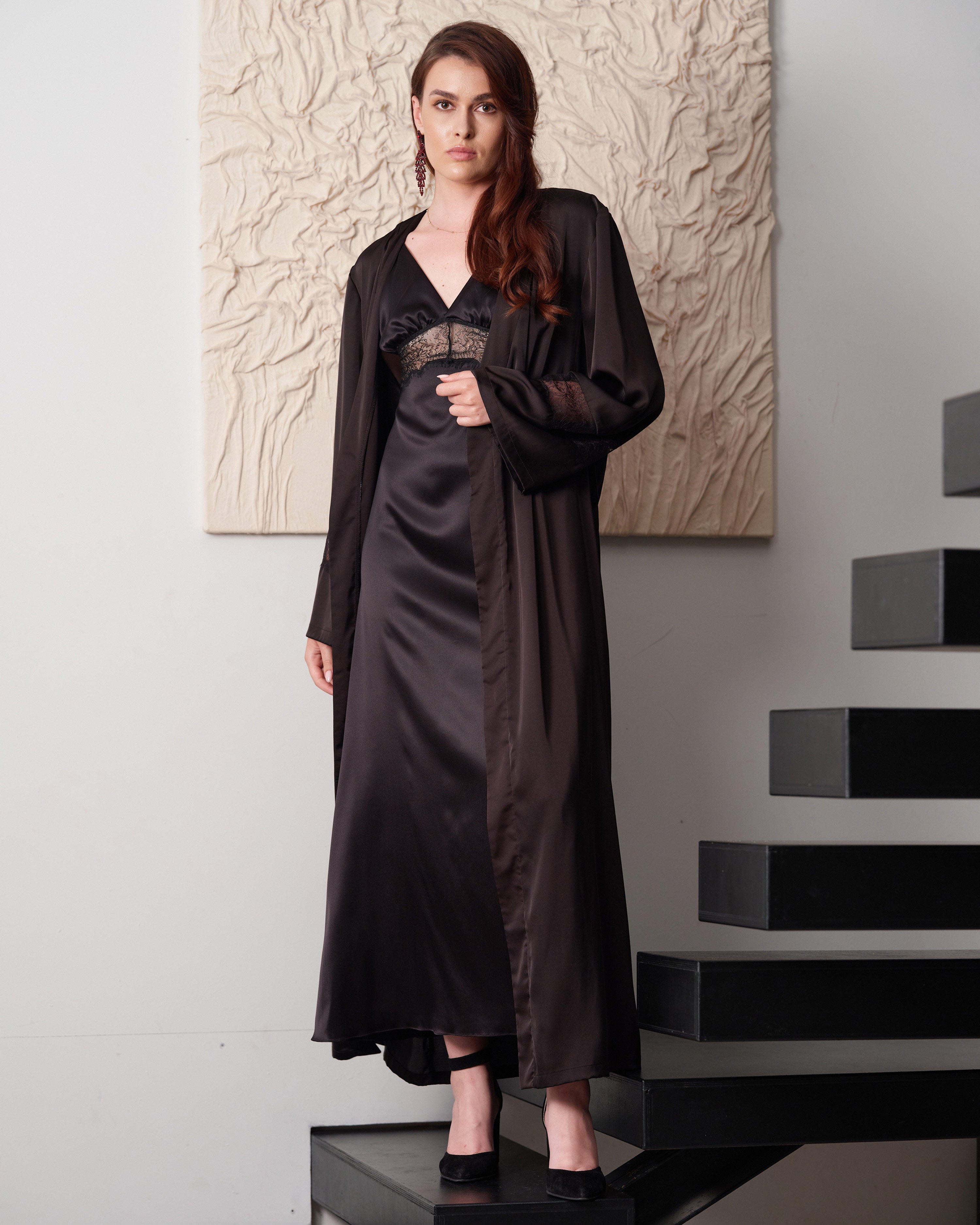 Silk Robe 04107SL black