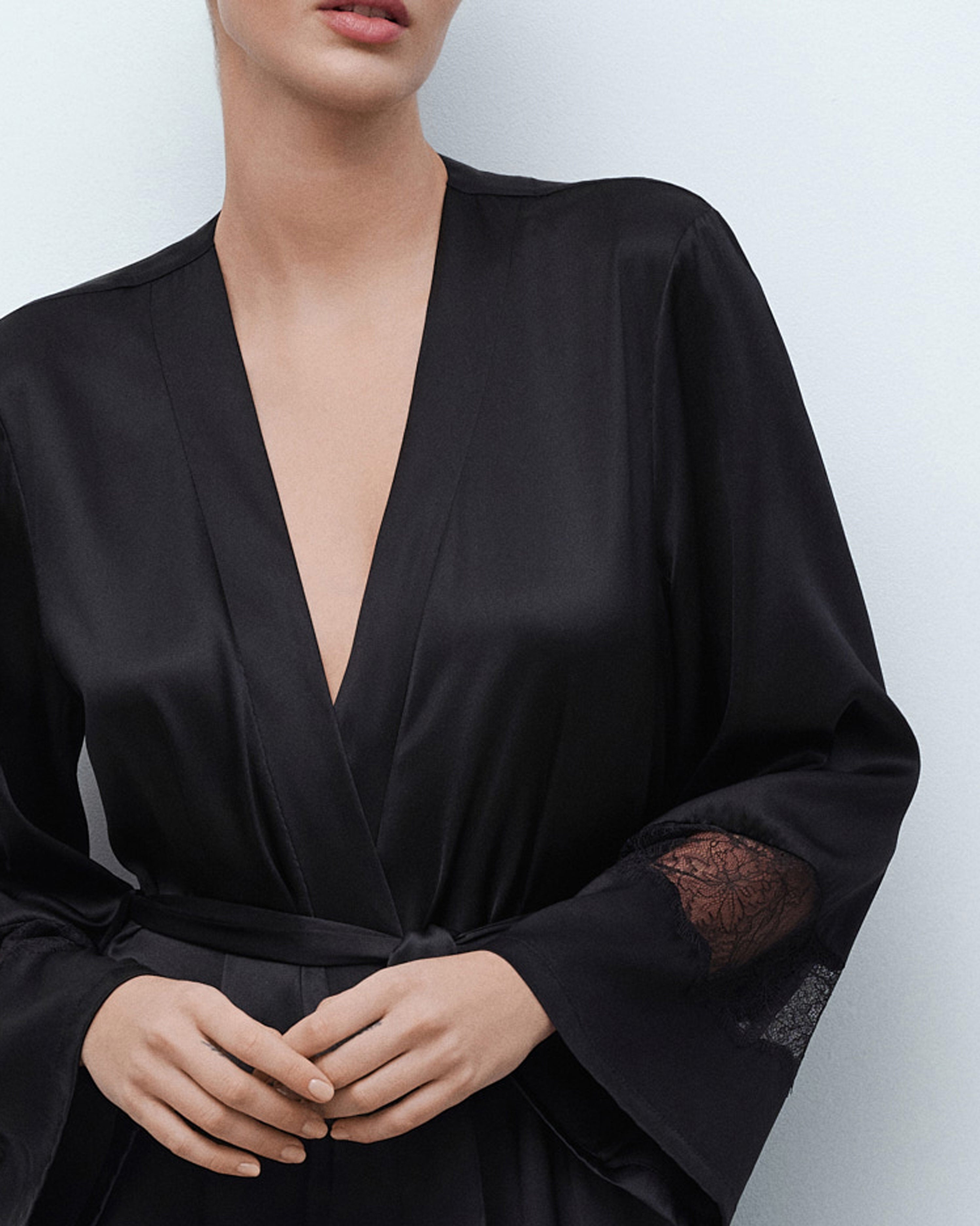Silk Robe 04107SL black