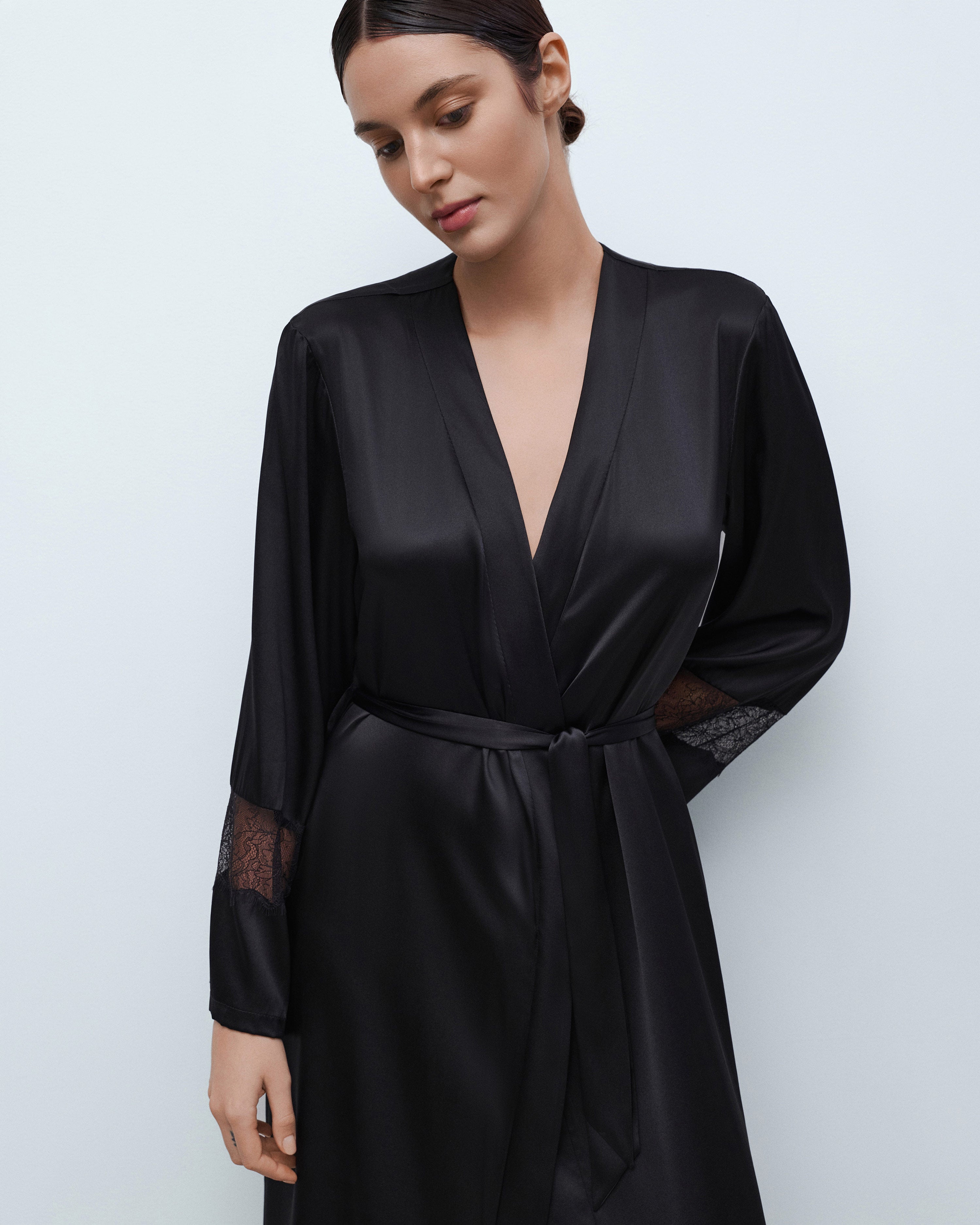 Silk Robe 04107SL black