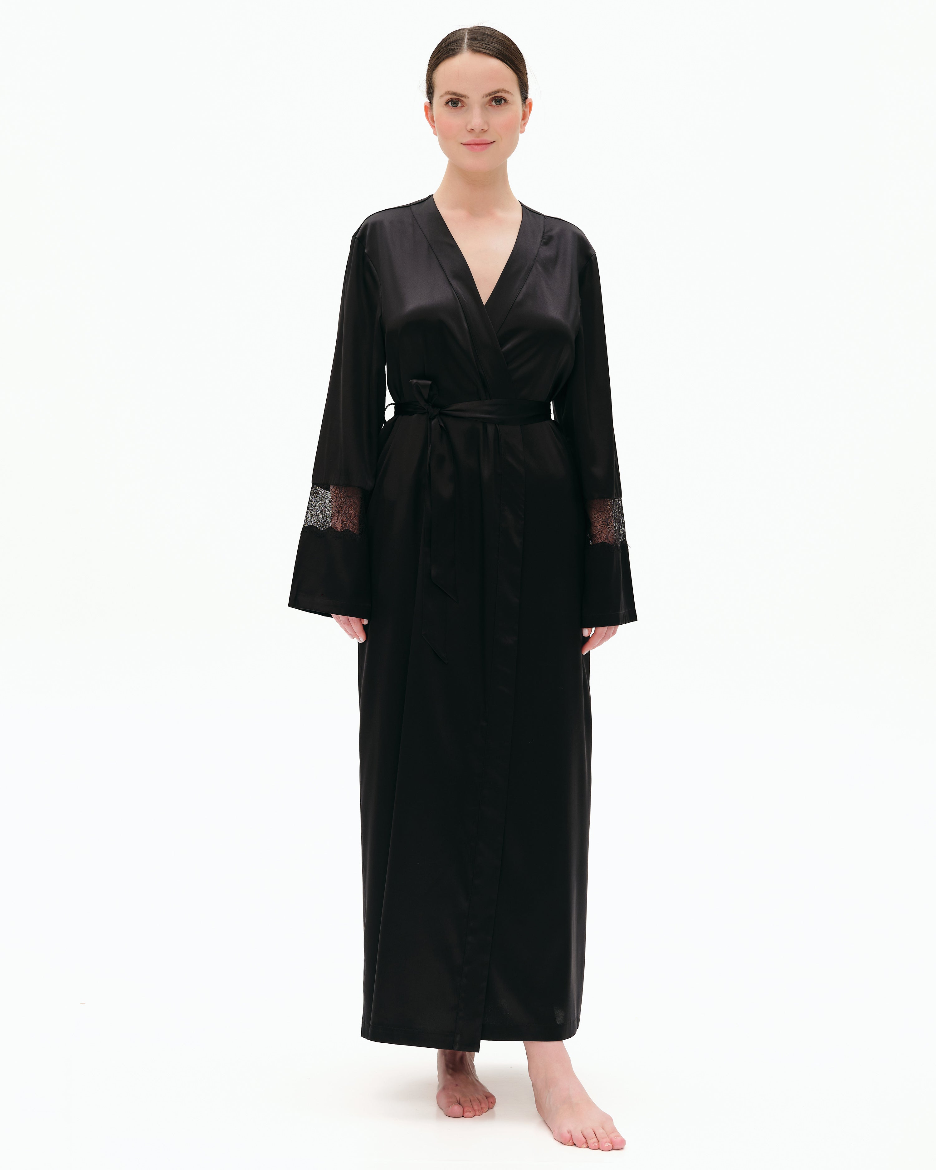 Silk Robe 04107SL black