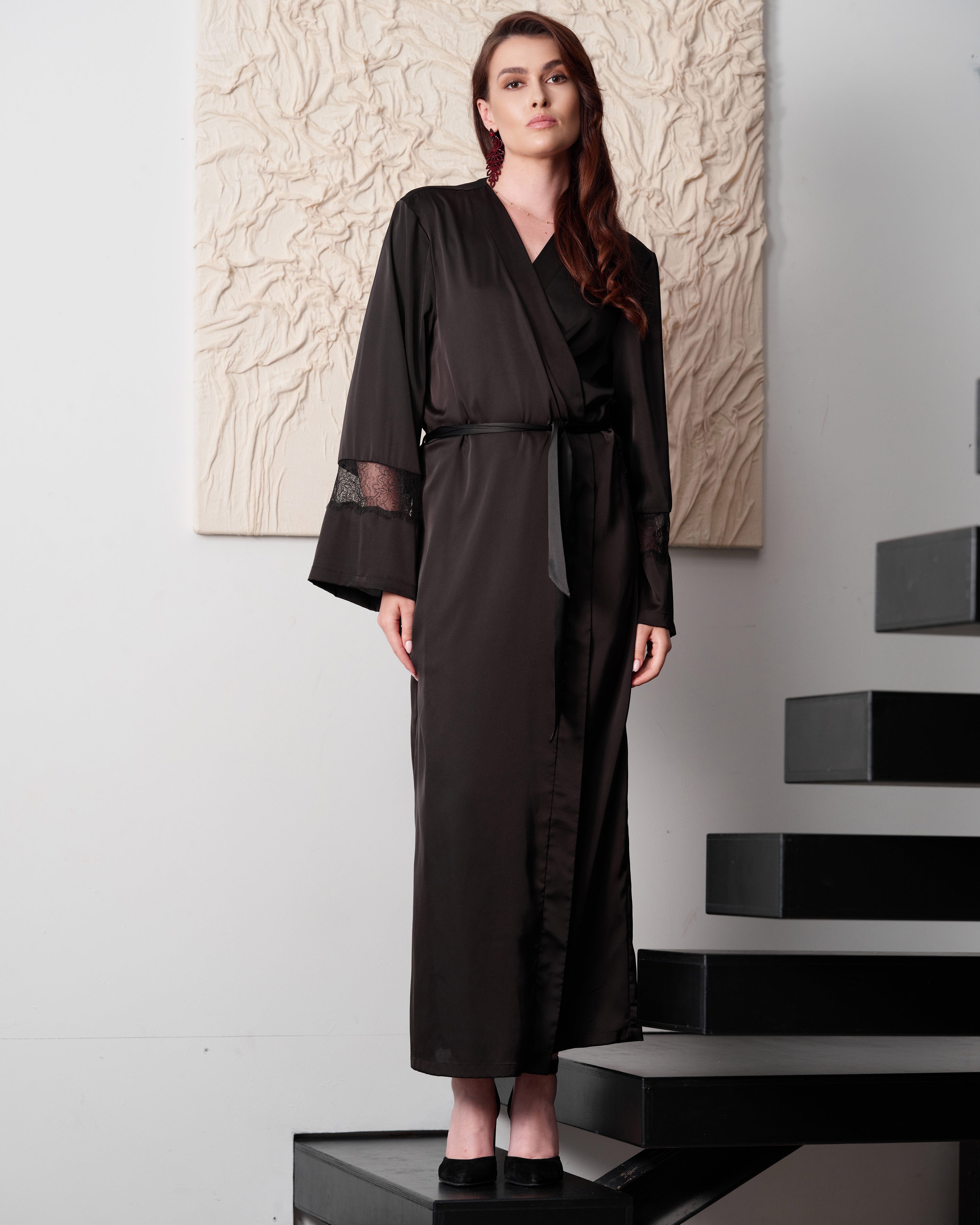 Silk Robe 04107SL black