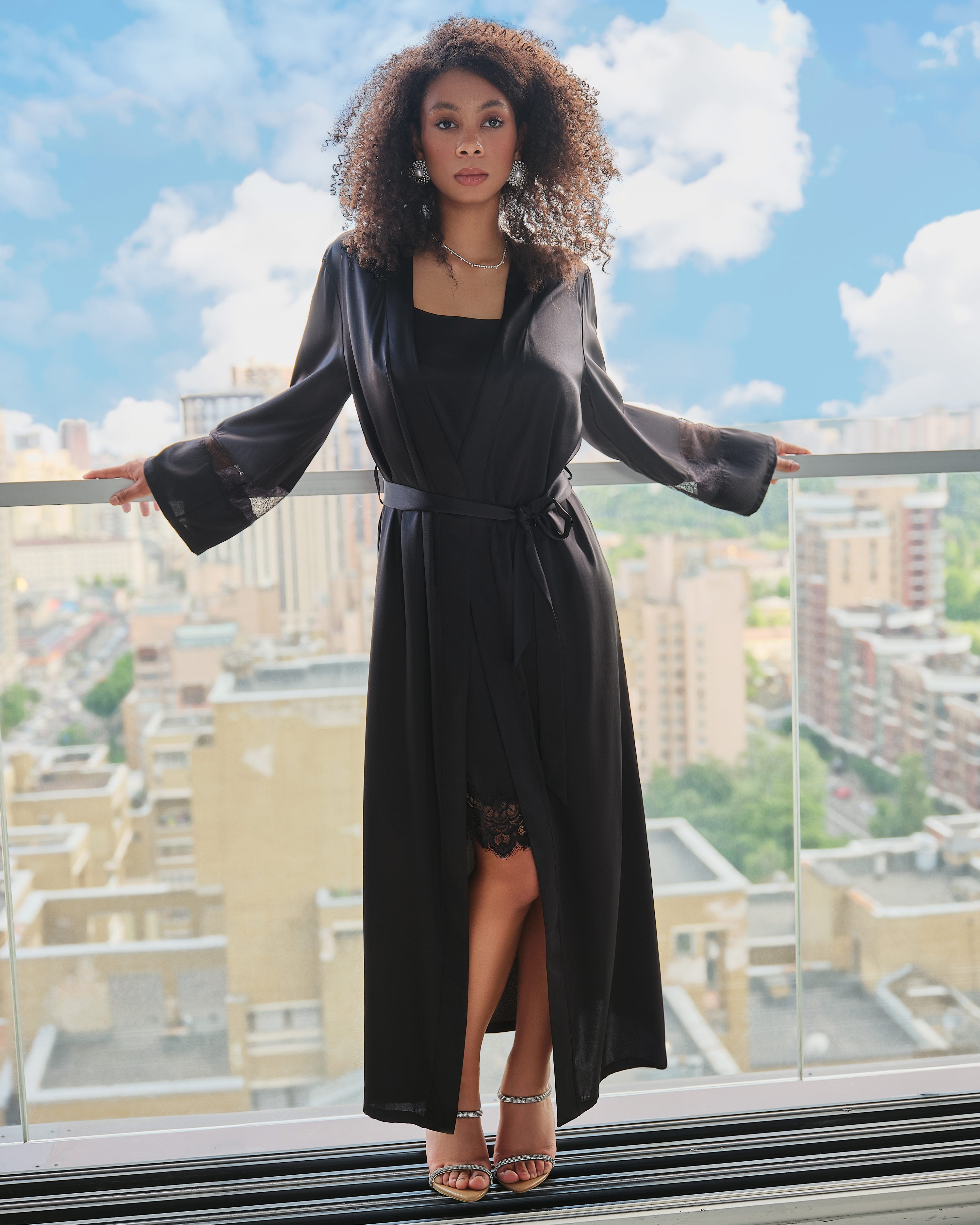 Silk Robe 04107SL black