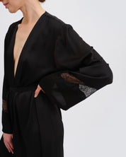 Silk Robe 04107SL black