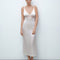 Silk Nightgown with lace detail 04108SL ivory