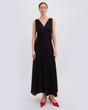Silk long Nightgown 04109SL black