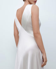 Silk long Nightgown 04109SL ivory