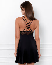 Silk Chemise spaghetti strap 04121SL black
