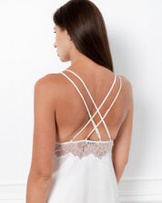 Silk Chemise spaghetti strap 04121SL ivory