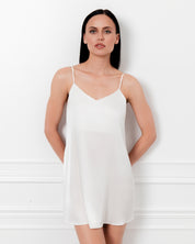 Silk Chemise spaghetti strap 04124SL ivory