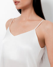 Silk Chemise spaghetti strap 04124SL ivory