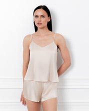 Silk cami shorts Set 04126SL champagne