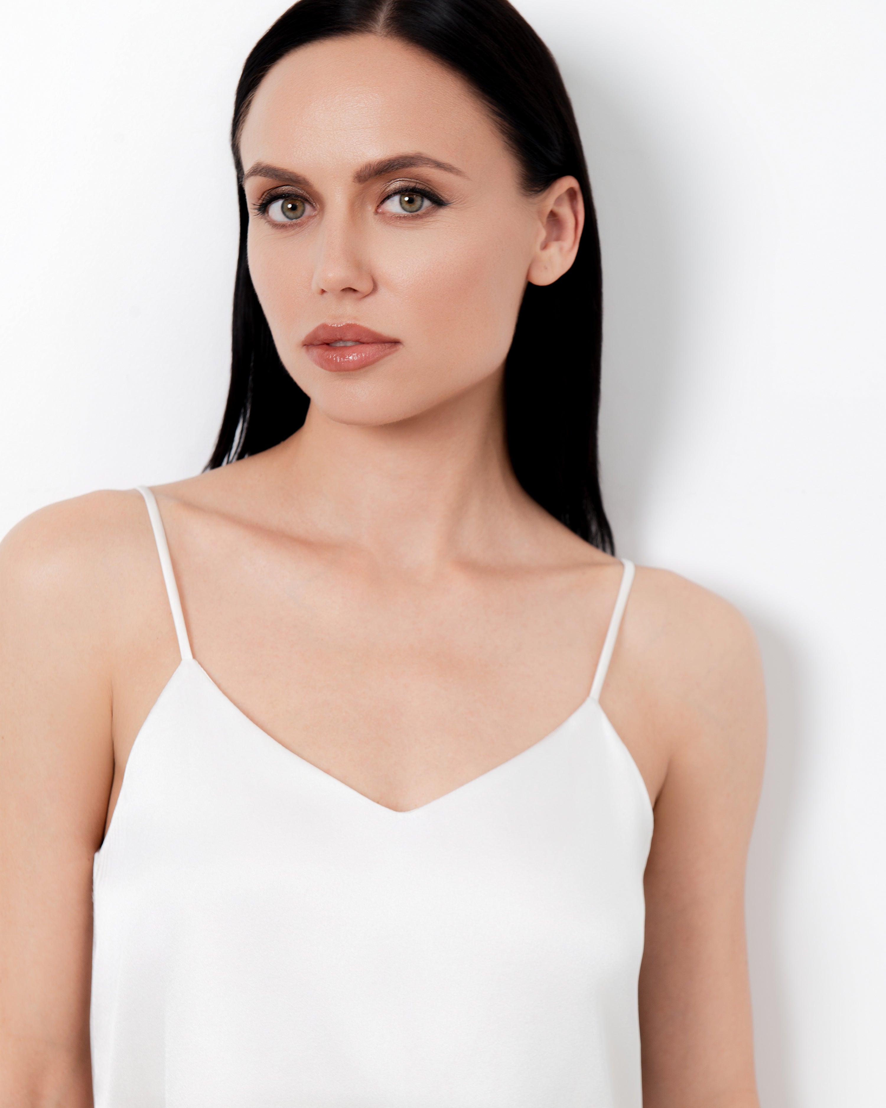 Silk cami shorts Set 04126SL ivory